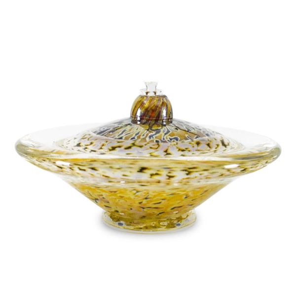 Small Saturn Oil Lamp by GartnerBlade Glass