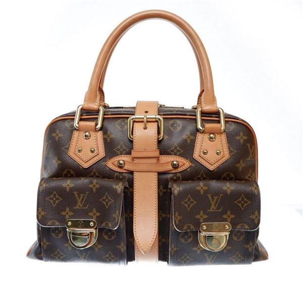 Louis Vuitton Monogram Canvas Leather Manhattan GM Bag