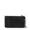 Image 3 : Prada Chain Zip Pouch Embellished Saffiano Leather Black