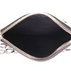 Image 6 : Prada Chain Zip Pouch Embellished Saffiano Leather Black