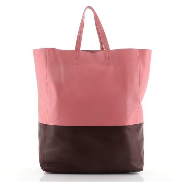 Celine Vertical Bi-Cabas Tote Leather Large Pink, Red
