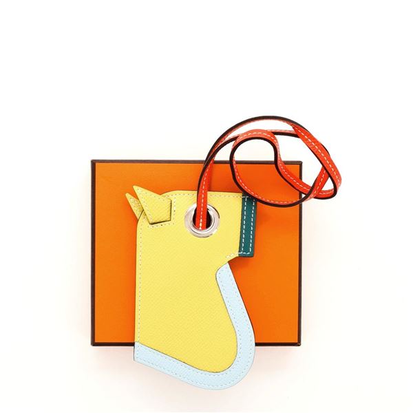 Hermes Camail Bag Charm Leather Multicolor