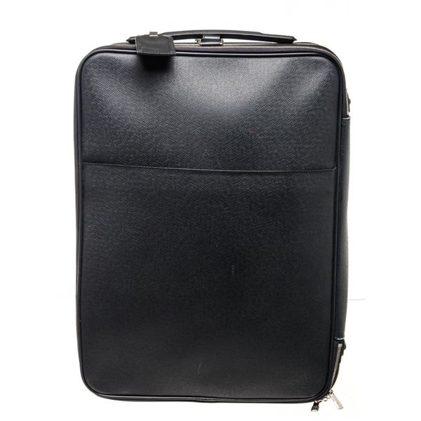 Louis Vuitton Black Leather Pegase 50 Travel Bag