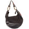 Image 1 : Gucci Black GG Canvas Vintage Web Bamboo Hobo Bag