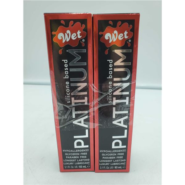 Wet Platinum Silicone Based Personal Lubricant 2x93ml