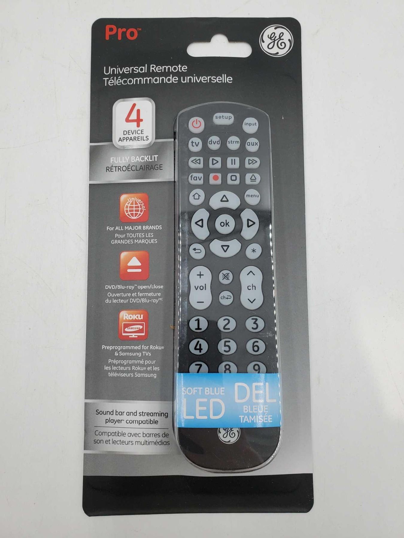 Back Button Remote Control GE Universal Remote Control with Back Light Buttons