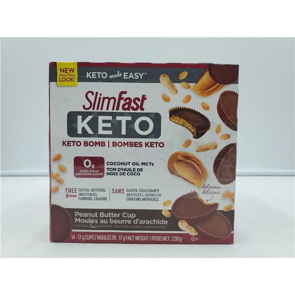 SlimFast Keto Bomb Peanut Butter Cups 4X 14 cups