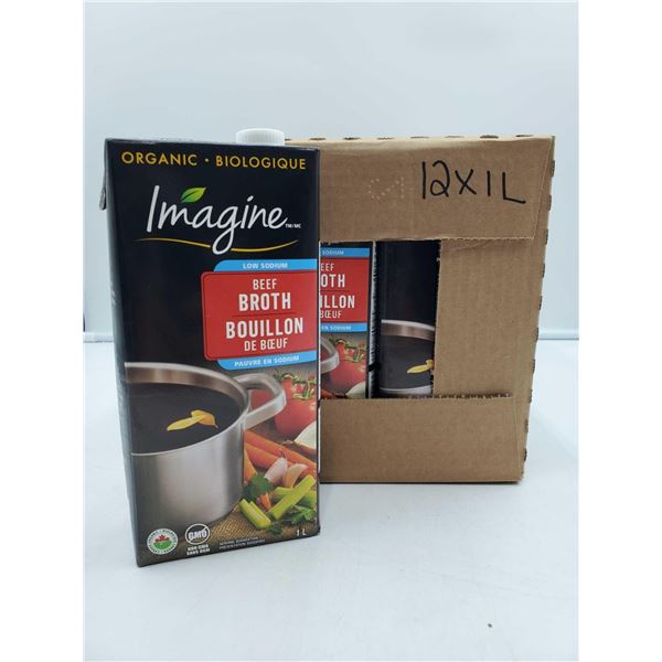 Organic Imagine Beef Broth (12 x 1L)