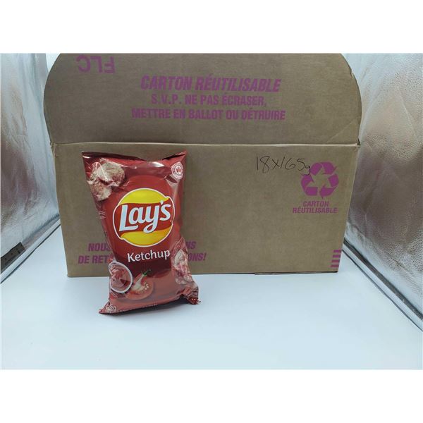 Lays Ketchup Potato Chips 18x165g