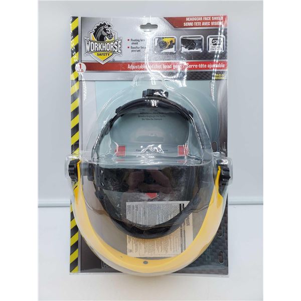 Workhorse Safety Adjustable Ratchet Face Shield SEI Certified, 99,9% UV Protection