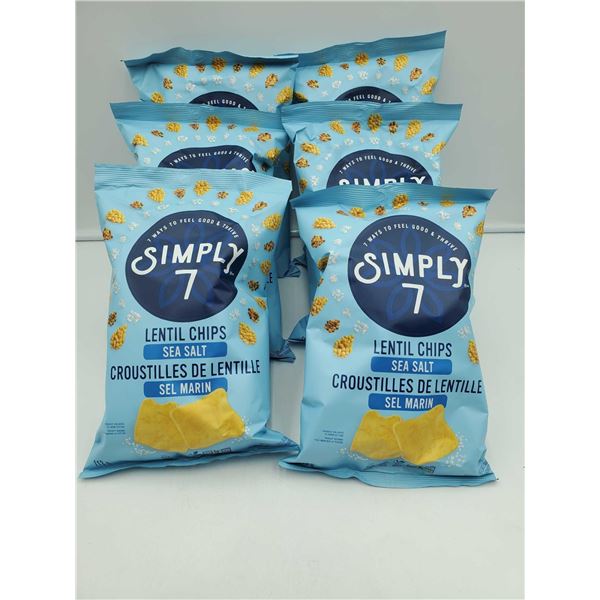 Simply 7 Sea Salt Lentil Chips 6x113g