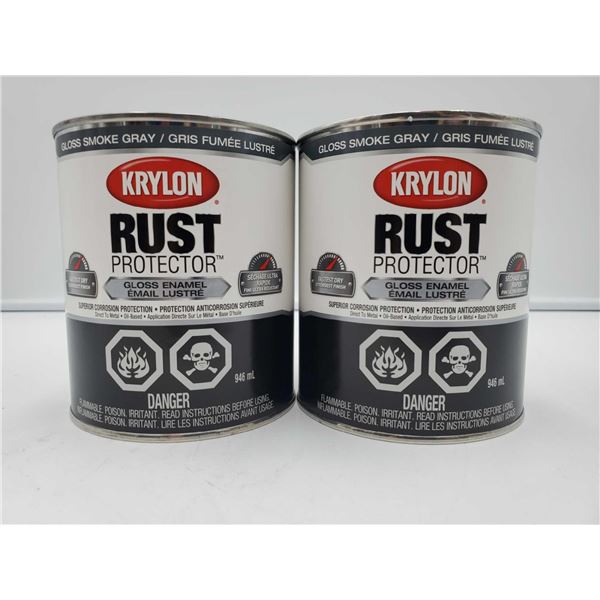Krylon Gloss Smoke Gray Rust Protector 2X 946ml