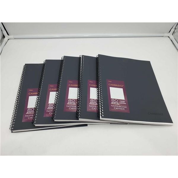 Cambridge Spiral Bind 8X10" Lined Notebooks 5x80 pages