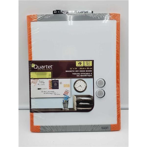 Quartet 11x14" Magnetic Dry-Erase Board with Pen - Orange/Gray