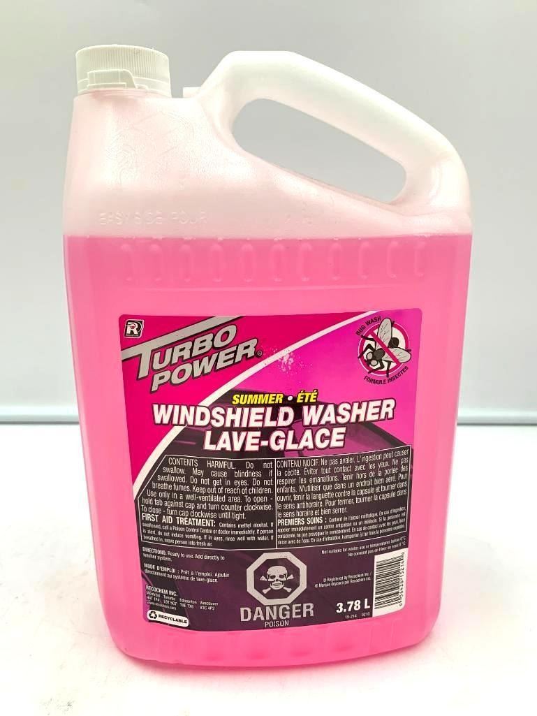 Bug Washer Turbo Power Windshield Washer Fluid Bug Wash formula 3.78L Jug