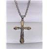 Image 1 : Cross Pendant two tone & chain Set