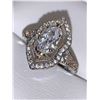 Image 2 : Ladies Multi cluster ring with .65 Carat Marquis Cut Solitaire Stone size 7