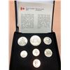 Image 2 : Royal Canadian Mint issued Vintage 1977 Cased Uncirculated coin Set with Case & Certificate