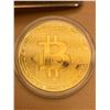 Image 3 : Lot of 2 Large Vial of Golden Flaking material AND one NEW cases BITCOIN medallion Coin