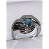 Image 1 : In Good Hands - Ladies NEW size 6 Blue Zircon Solitaire Ring