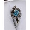 Image 2 : In Good Hands - Ladies NEW size 6 Blue Zircon Solitaire Ring