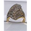 Image 2 : Ladies 14K Gold Ribbon design 2.60 Carat Diamond Cluster Ring Appraisal $2,100.00