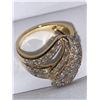 Image 3 : Ladies 14K Gold Ribbon design 2.60 Carat Diamond Cluster Ring Appraisal $2,100.00