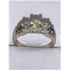 Image 1 : Ladies 14K Gold Triple Diamond 1.18 Carat  Anniversary Ring with Appraisal $9,600.00
