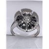 Image 1 : Ladies PinWheel Style 14K White Gold and 1.07 Carat Diamond Cluster Ring Appraised $6,300.00