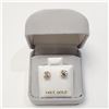 Image 2 : 14K White Gold Diamonds(0.86Ct,Si1-Si2,Light Brown) Stud Earrings (~weight 0.68g), Made in Canada, A