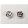 Image 7 : 14K White Gold Diamonds(0.86Ct,Si1-Si2,Light Brown) Stud Earrings (~weight 0.68g), Made in Canada, A