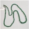 Image 6 : 10K White Gold 209 Emeralds(45ct) With A Filigree Fish Hook Clasp Necklace (~length 16 inches) (~wei