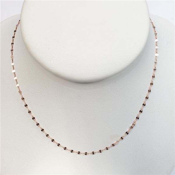 14K Rose Gold Chain (~length 16 inches) (~weight 0.78g), Made in Canada, Suggested Retail Value $320