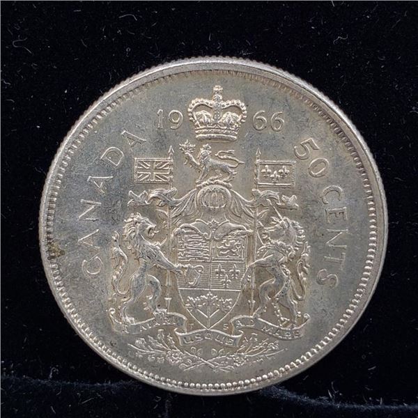 Silver Canadian 50 Cents Coin (~weight 11g), Made in Canada, Suggested Retail Value $50