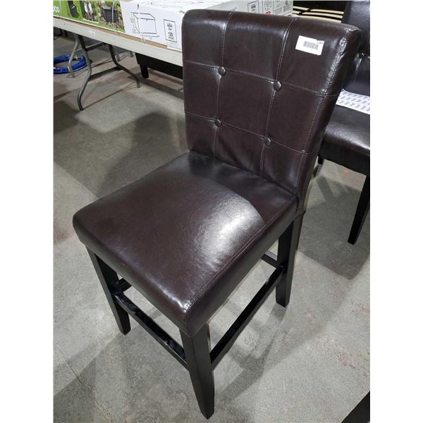 NEW Brown Faux Leather Tall Island/ Bar Chair - Brown