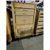 Image 4 : Handmade Rolling Wooden Tool Cabinet with 4 Drawers 25Wx22Dx38T