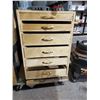 Image 1 : Handmade Rolling Wooden Tool Cabinet with 6 Drawers 20Wx19Dx36T