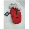 Image 2 : NEW Canada Pooch 12" Red Fleece Lined Pet Parka (Small Animal)