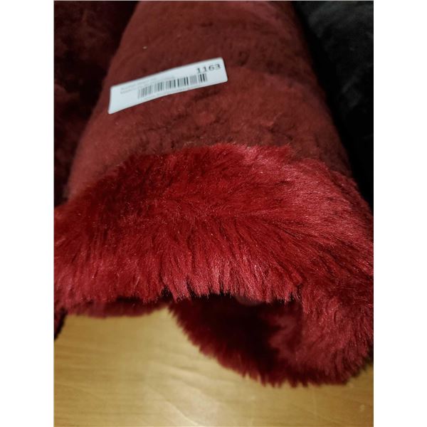 Ultra Plush Genuine Sheepskin 100 Pure Wool Pile, Single Auto Seat Cover - Red