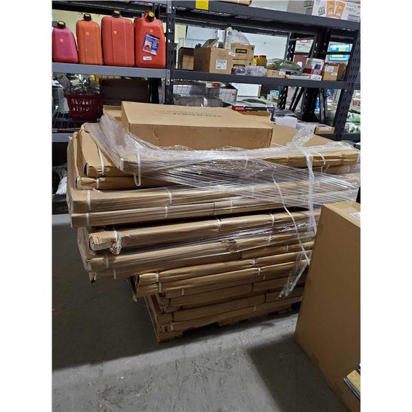 Pallet Lot of Assorted 4ftx4ft finished laminated panels/shelving