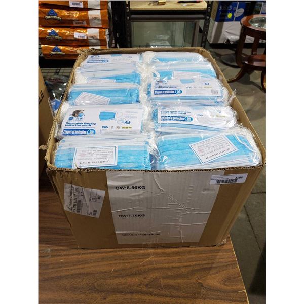 Case Lot  of 2500 - 3 Ply Disposable Facemasks  packs of 50