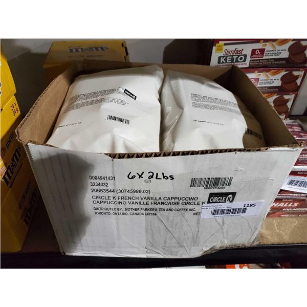 Circle K French Vanilla Cappuccino Instant Powder  6X2Lb Bags