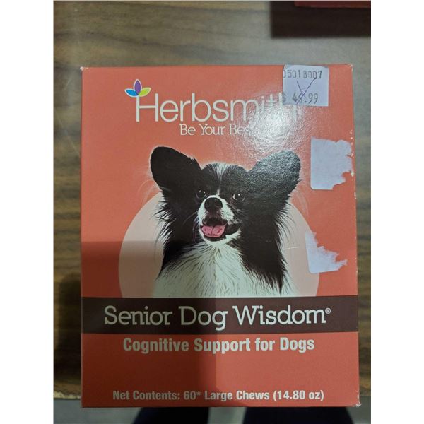 Herbsmith Senior Dog Wisdom, Support for Dogs 60 Large Chews