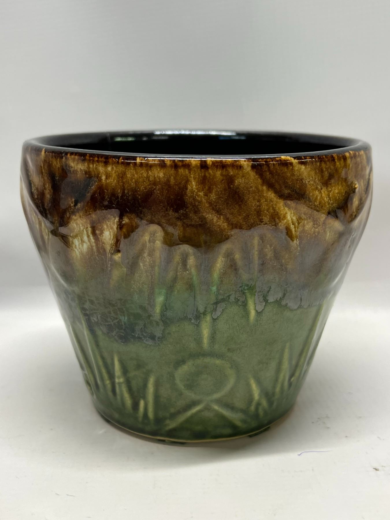 Roseville Ransbottom Pottery Sun/Moon Planter Pot Approx: 6