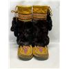 Image 1 : First Nations Beaded Footwear - Mukluks (see description)