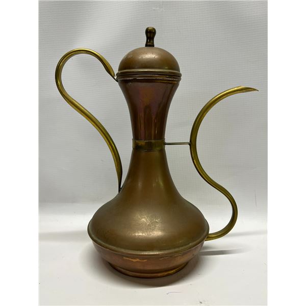 Vintage Brass Copper Teapot / Decanter Approx: 9.5"T 6.5"W