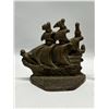 Image 2 : Cast Metal Ship Book Ends Approx: 3.75"W 4"T