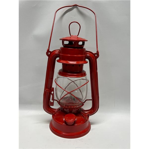 Vintage Style Red Barn Lantern Approx: 9.5"T 6"W