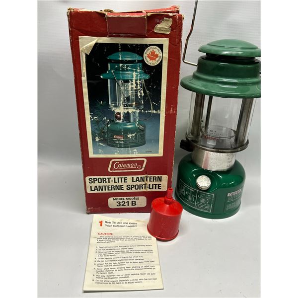 Coleman 321B Sport-Lite Lantern w/box & Instructions