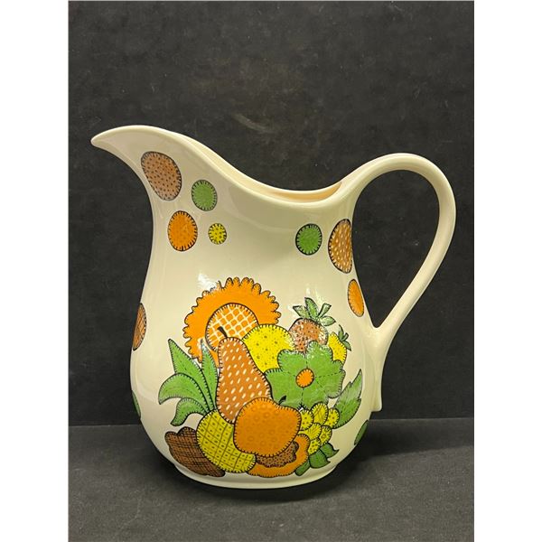 Large Decorative Ceramic Pitcher Jug Approx: 9"T 9.5"W